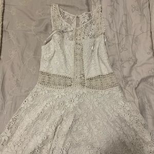 White Lace Floral Dress